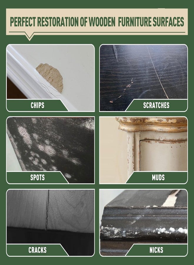 يسكن قلم طلاء DWIL لإصلاح الخشب - 1.5 أونصة لإعادة التشطيب، طلاء سريع الجفاف للخدوش والتشققات والبقع على الأثاث والخزائن والأبواب والطاولات والخزائن ذات الأدراج (أسود) - Image 5